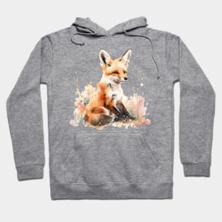 watercolor fox Hoodie